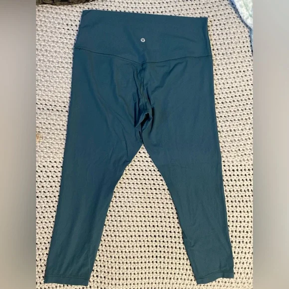 Teal Lululemon Ribbed Leggings - Picture 2 of 3